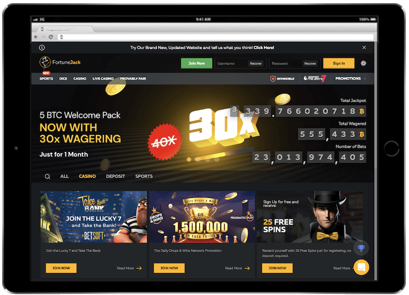 fortunejack bitcoin casino bonus