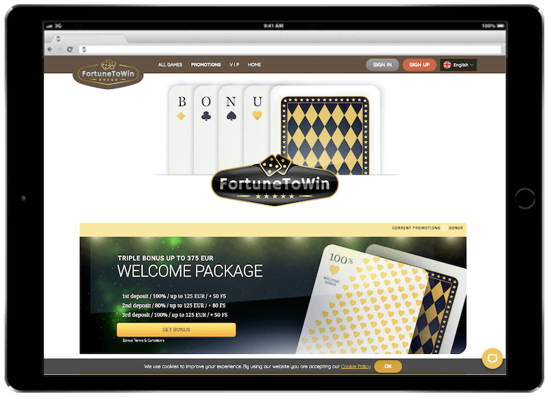 fortunetowin bitcoin casino bonus