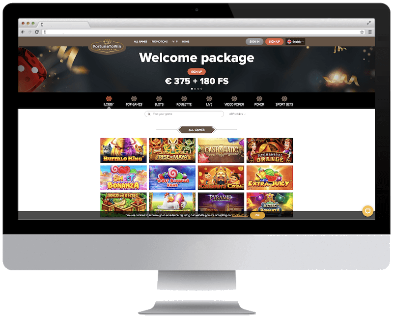 fortunetowin bitcoin casino games