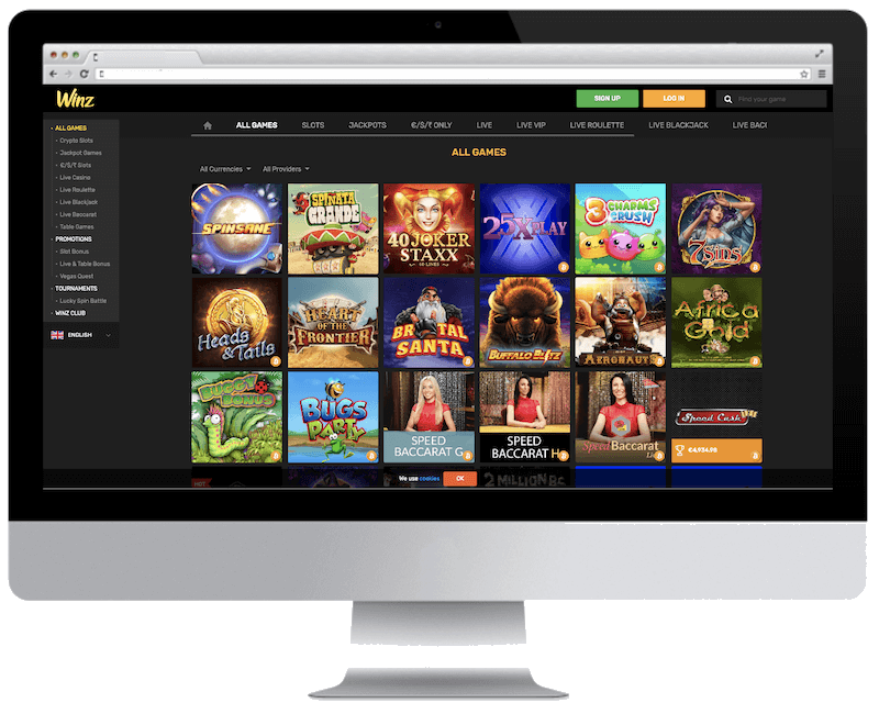winz bitcoin casino games