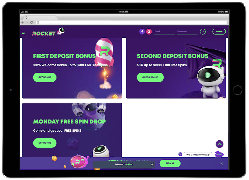 bitcoin casino rocket bonus