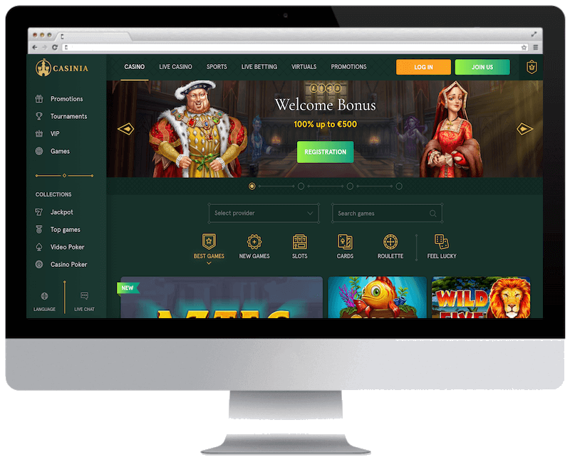 casinia bitcoin casino games