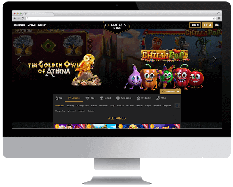 champagne spins bitcoin casino games